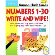 Numbers 1-30 Write & Wipe by Kumon Publishing North America, 9781933241081