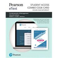 Pearson eText for Survey of Fundamentals of Management -- Combo Access Card by Robbins, Stephen; Coulter, Mary; De Cenzo, David A., 9780135641088