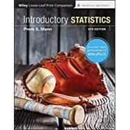 Introductory Statistics, 9th Edition WileyPLUS Next Gen Card with Loose-Leaf Print Companion Set by Mann, 9781119491095