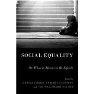 Social Equality On What It Means to be Equals by Fourie, Carina; Schuppert, Fabian; Wallimann-Helmer, Ivo, 9780199331109