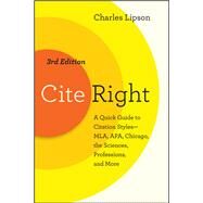 Cite Right by Lipson, Charles, 9780226431109