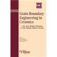 Grain Boundary Engineering in Ceramics From Grain Boundary Phenomena to Grain Boundary Quantum Structures by Sakuma, Taketo; Sheppard, Laurel M.; Ikuhara, Yuichi, 9781574981155