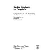 Gustav Landauer Im Gesprch by Delf, Hanna; Mattenklott, Gert, 9783484651180