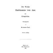 Gregorius by Aue, Hartmann Von; Paul, Hermann, 9783110501186