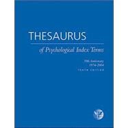 Thesaurus of Psychological Index Terms by Gallagher, Lisa A., 9781591471219
