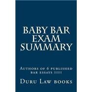 Baby Bar Exam Summary by Duru Law Books; Norma's Big Law Books, 9781505241235