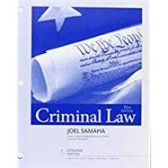 Bundle: Criminal Law, Loose-leaf Version, 12th + MindTap Criminal Justice, 1 term (6 months) Printed Access Card + Fall 2017 Activation Printed Access Card by Samaha, Joel, 9781337551243