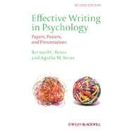 Effective Writing in Psychology Papers, Posters, and Presentations by Beins, Bernard C.; Beins, Agatha M., 9780470671245