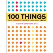 100 Things Every Presenter Needs to Know About People by Weinschenk, Susan, 9780321821249