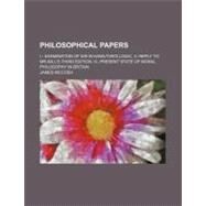 Philosophical Papers by McCosh, James, 9781458841308