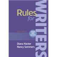 Rules for Writers With Writing About Literature, 2020 Apa Update by Hacker, Diana; Sommers, Nancy, 9781319361327