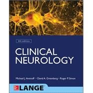 Clinical Neurology 9/E by Aminoff, Michael; Greenberg, David; Simon, Roger, 9780071841429