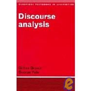 Discourse Analysis by Gillian Brown , George Yule, 9780521241441