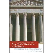New York Times Co. V. Sullivan by Gold, Susan Dudley, 9780761421450