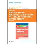 Review Questions and Answers for Veterinary Technicians Pageburst E-book on Vitalsource Retail Access Card by Colville, Thomas P., 9780323341479