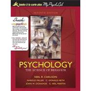 Psychology: The Science of Behavior, Unbound (for Books a la Carte Plus) by Carlson, Neil R.; Miller, Harold L.; Heth, Donald S.; Donahoe, John W.; Martin, G. Neil, 9780205741526