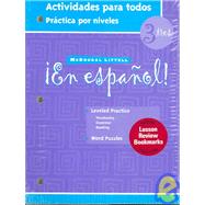 En Espanol 3 : Actividades para Todos, Practica Por Niveles: Vocabulary and Grammar Lesson Review Bookmarks by Gahala, Estella, 9780618661534