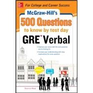 McGraw-Hill Education 500 GRE Verbal Questions to Know by Test Day by Reed, Shannon, 9780071821599
