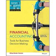 Financial Accounting: Tools for Business DecisionMaking, Eighth Edition Binder Ready Version with WileyPLUS Card Set by Kimmel, 9781119221647