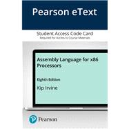 Pearson eText for Assembly Language for x86 Processors -- Access Card by Irvine, Kip R., 9780135381656