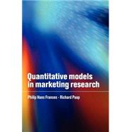 Quantitative Models in Marketing Research by Philip Hans Franses , Richard Paap, 9780521801669