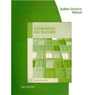Student's Solutions Manual for Sonnabend's Mathematics for Elementary Teachers, 4th by Sonnabend, Thomas, 9780495561705