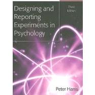 Designing and Reporting Experiments in Psychology by Harris, Peter, 9780335221783