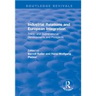 Industrial Relations and European Integration: Trans and Supranational Developments and Prospects: Trans and Supranational Developments and Prospects by Platzer,Hans-wolfgang, 9781138711815