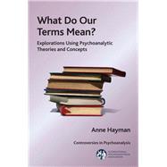 What Do Our Terms Mean? by Hayman, Anne; Robinson, Kenneth; Steiner, Riccardo (AFT), 9781780491837