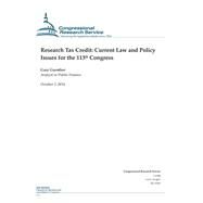Research Tax Credit by Congressional Research Service, 9781502841889