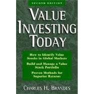 Value Investing Today by Brandes, Charles H., 9780070071902