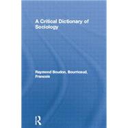 A Critical Dictionary of Sociology by Boudon,Raymond, 9780415861915