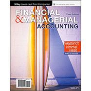 Financial & Managerial Accounting 3E WileyPLUS Next Gen Card plus Loose Leaf Print Companion Set by Weygandt, 9781119491927
