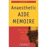 Anaesthetic Aide Memoire by John Urquhart , John Hall , With Pamela Chrispin , Jeremy Mauger , Deborah Meldrum , John Slade, 9781841101927
