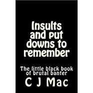 Insults and Put Downs to Remember by MAC, C. J., 9781523461936