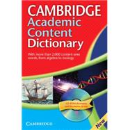 Cambridge Academic Content Dictionary Reference Book with CD-ROM by Unknown, 9780521691963