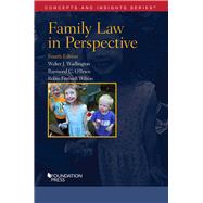 Family Law in Perspective by Wadlington, Walter; O'Brien, Raymond; Wilson, Robin, 9781628101997