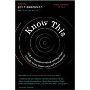 Know This by Brockman, John, 9780062562067