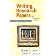 Writing Research Papers by Lester, James D., 9780321082077