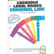 Casenote Legal Briefs: Criminal Law by Goldenberg, Norman S.; Tenen, Peter, 9780874572094