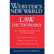 Webster's New World Law Dictionary by Wild, Susan Ellis, 9780764542107