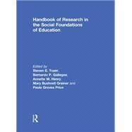 Handbook of Research in the Social Foundations of Education by Tozer; Steve, 9780805842111