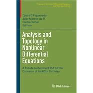 Analysis and Topology in Nonlinear Differential Equations by Figueiredo, Djairo G. De; Do Q, Joao Marcos; Tomei, Carlos, 9783319042138