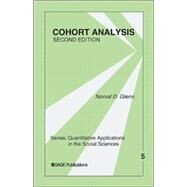 Cohort Analysis by Norval D. Glenn, 9780761922155