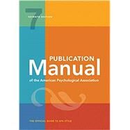 Publication Manual of the...,American Psychological...,9781433832161