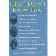 I Just Didn't Know That by Cryer, Neville Barker, 9780853182191