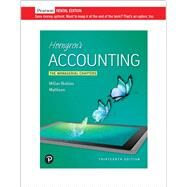 Horngren's Accounting: The Managerial Chapters [RENTAL EDITION] by Miller-Nobles, Tracie, 9780135982235