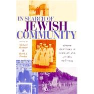 In Search of Jewish Community by Brenner, Michael; Penslar, Derek Jonathan, 9780253212245
