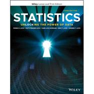 Statistics: Unlocking the Power of Data Loose-leaf with WileyPLUS NextGen Card by Lock, Robin, 9781119682288