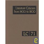 Literature Criticism from 1400 to 1800 by Schoenberg, Thomas J., 9780787652326